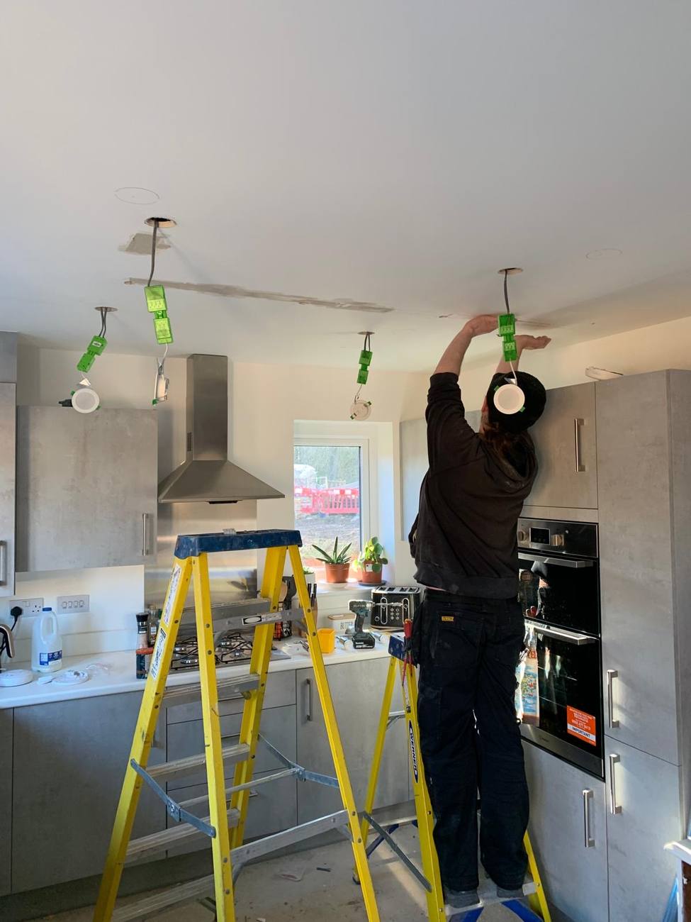 Fitting new pendant lighting